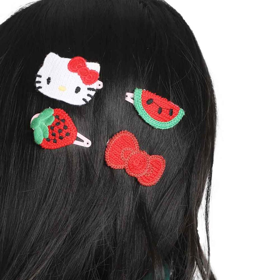 Hello Kitty 4-pc Crochet Hair Clip Set