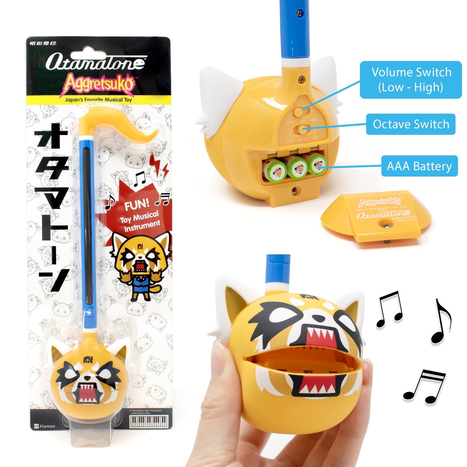 Aggretsuko Otamatone Musical Toy (Rage)