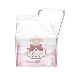 My Melody Kawaii Glass Milk Carton Cup