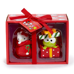 Hello Kitty and Keroppi 2-pc Holiday Ceramic Ornament Set (Red)