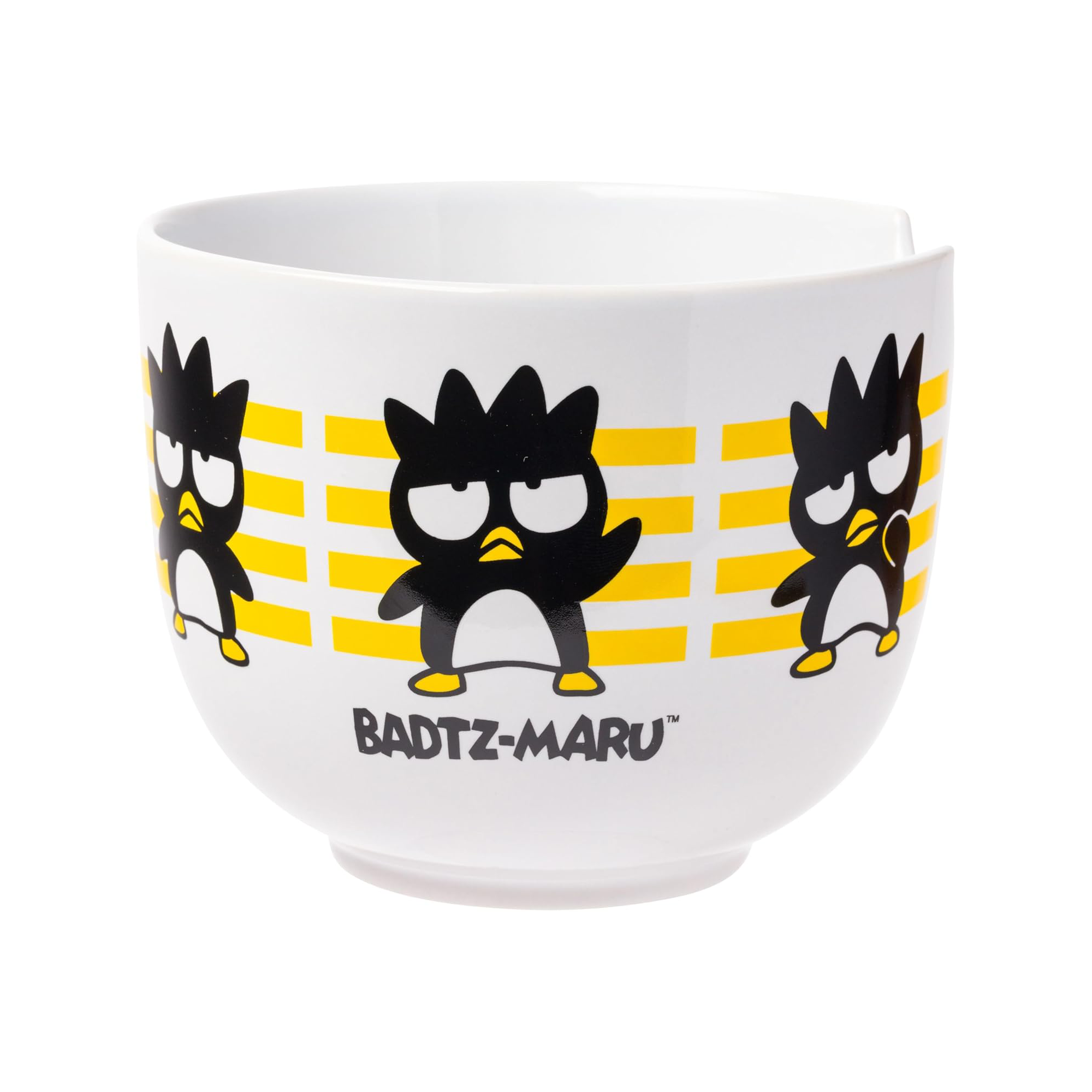 Badtz-maru Ceramic Ramen Bowl and Chopstick Set (Stripes)