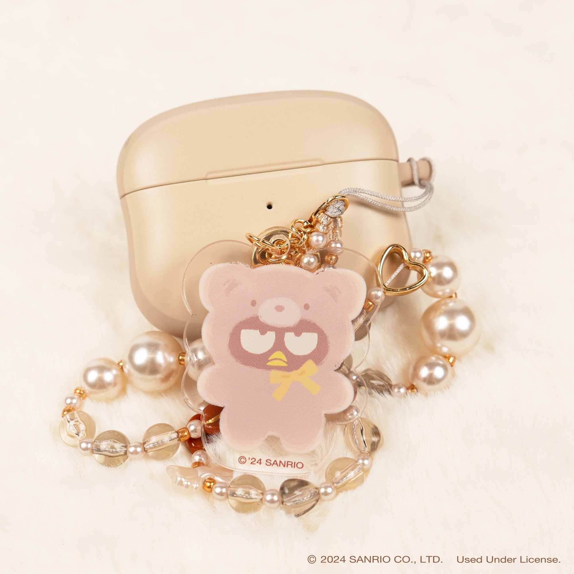 Badtz-maru Latte Bear Beaded Charm Mobile Phone Wrist Strap