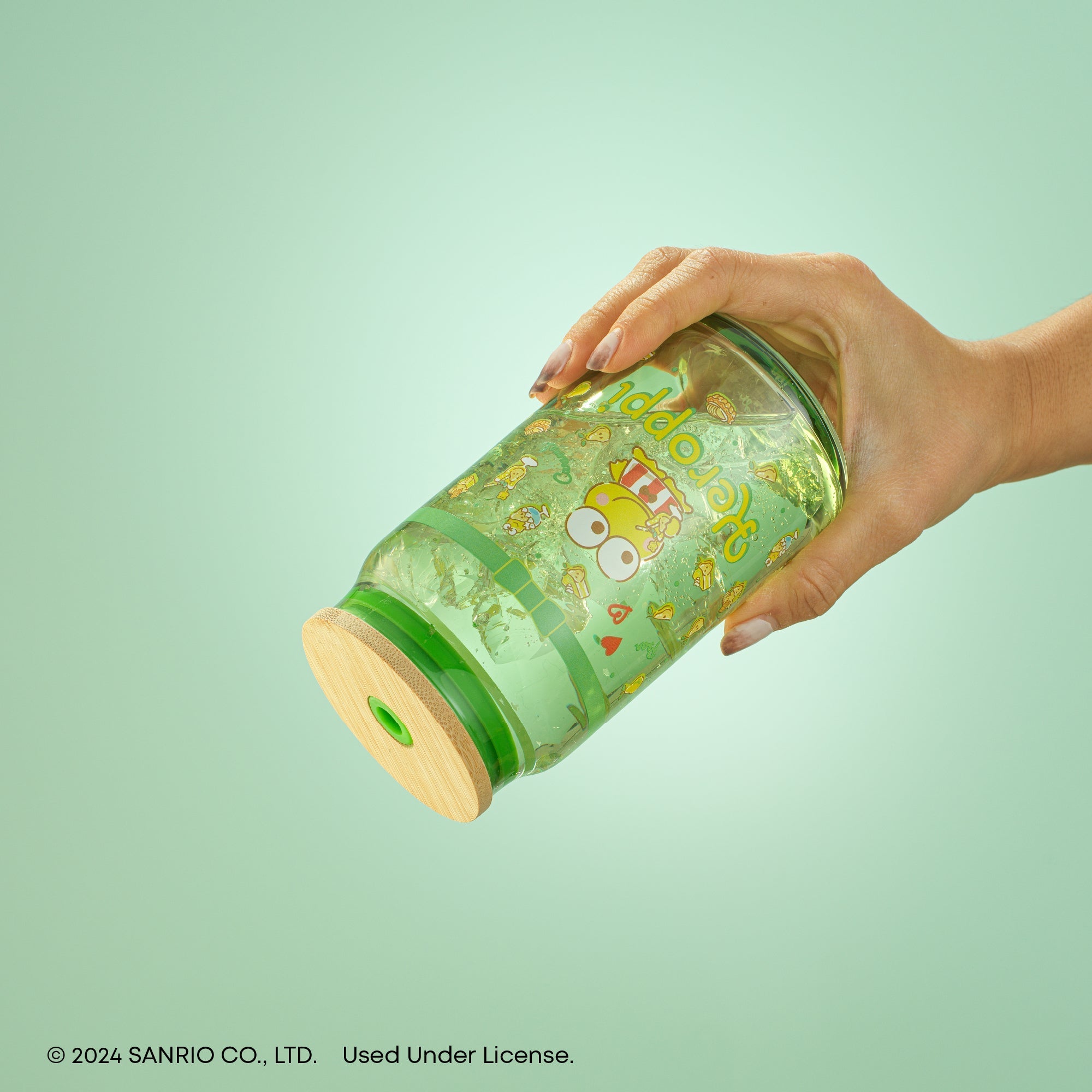 Keroppi Favorite Flavor Lidded Glass Tumbler