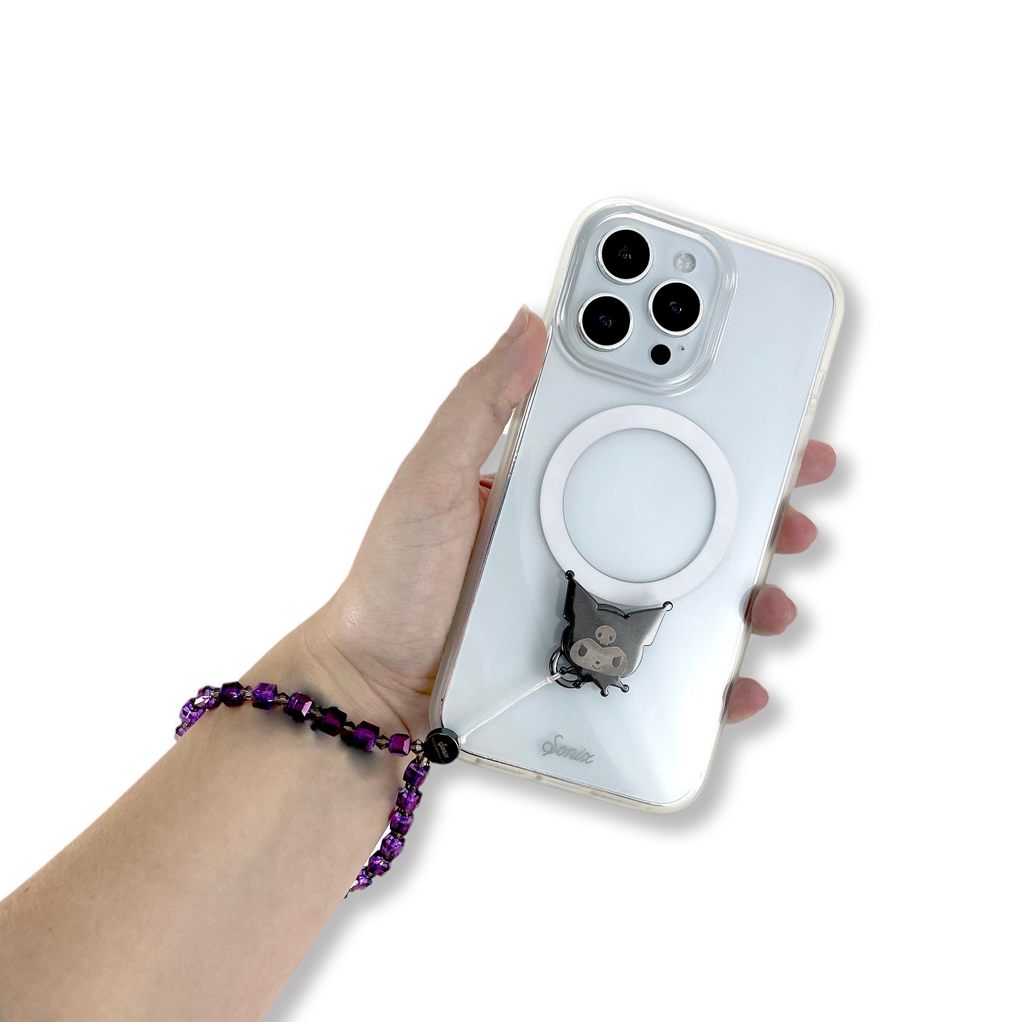 Kuromi x Sonix Beaded Wristlet