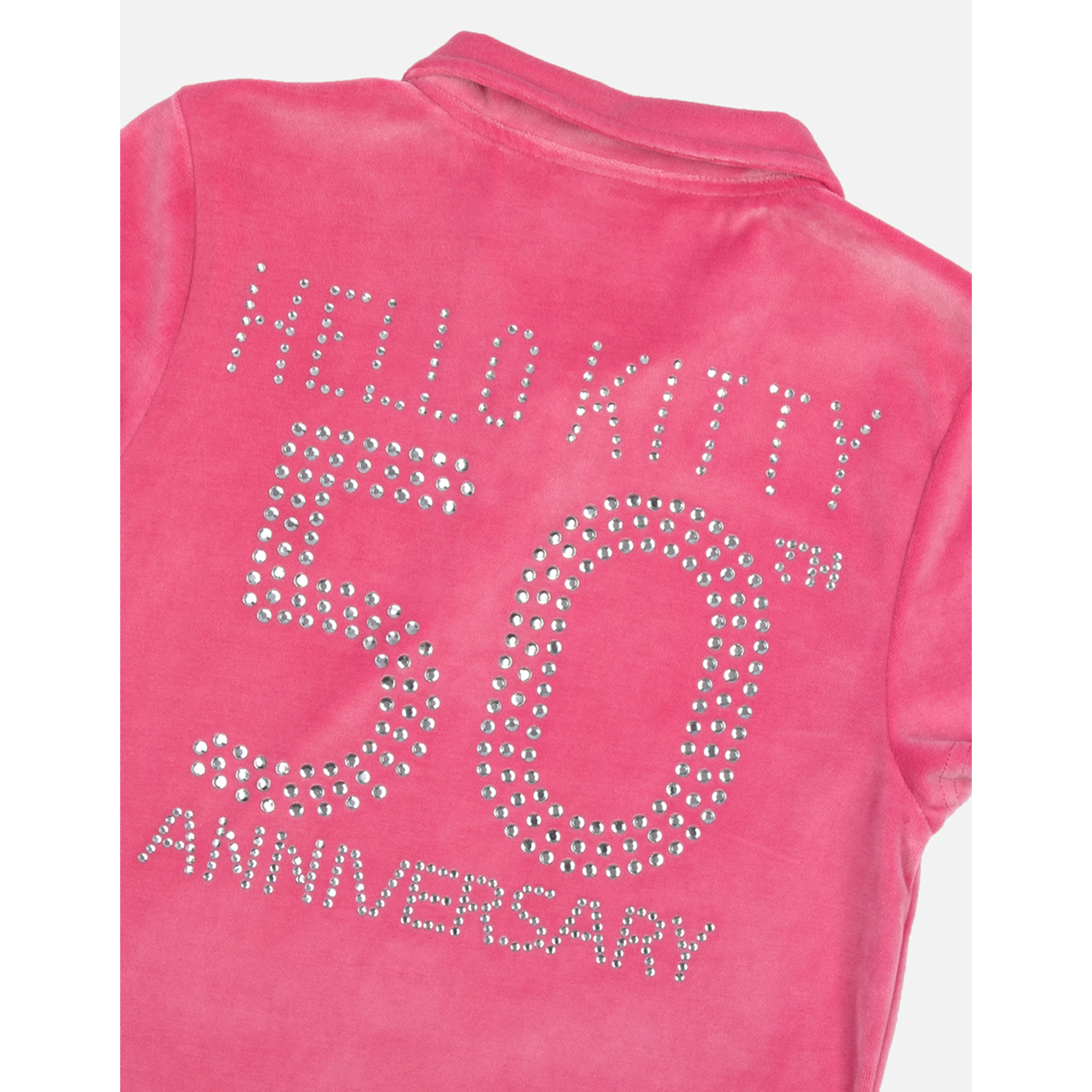 Hello Kitty x Dumbgood Velour Cropped Polo (50th Anniv.)