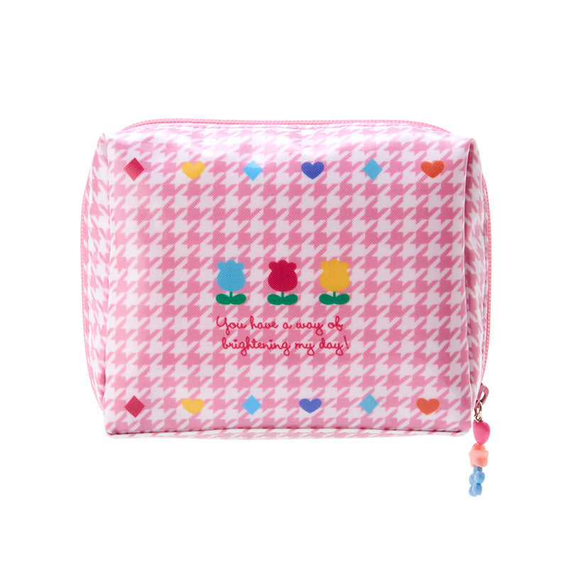 Hello Kitty Zipper Pouch (Floral Houndstooth Series)
