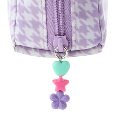 Kuromi Zipper Pouch (Floral Houndstooth Series)